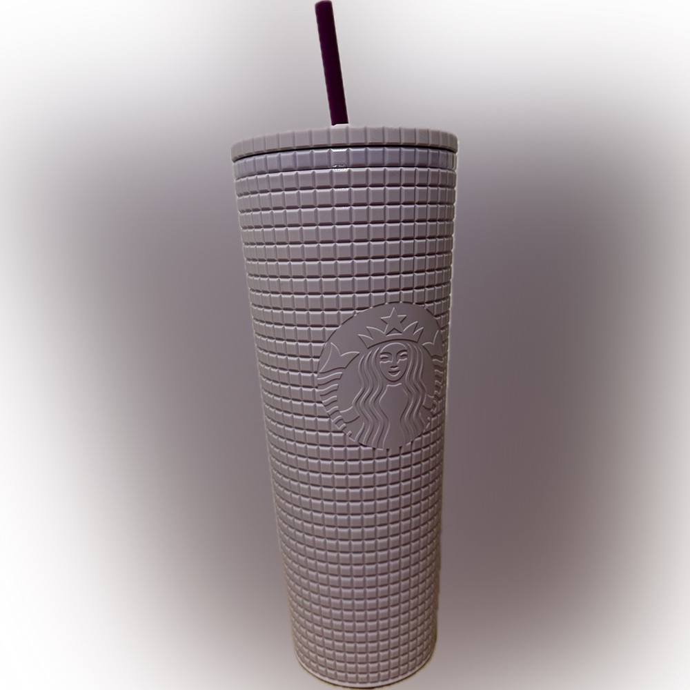 Starbucks- Lilac Purple Grid Tumbler